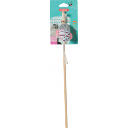 Zolux Cat Toy Fishing Rod With Fish Grey
