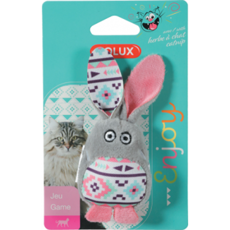 Zolux Cat Toy Kali Bunny With Catnip Grey
