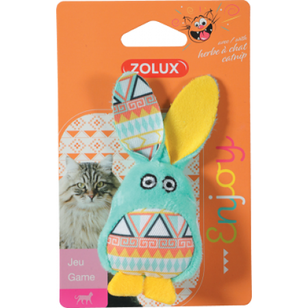 Zolux Cat Toy Kali Bunny With Catnip Turquoise