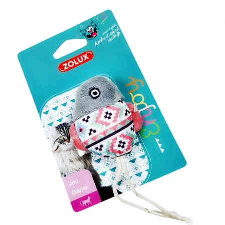 Zolux Cat Toy Kali Fish Grey