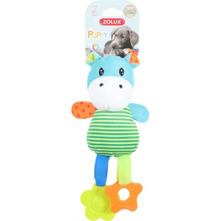 Zolux Dog Toy Rio Plush Hippo For Puppy Green