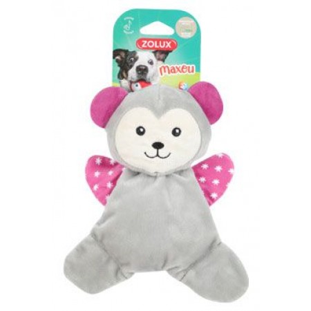 Zolux Dog Toy Maxou Plush Teddy Cuddly Grey