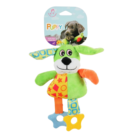 Zolux Dog Toy Plush Dog For Puppy Green