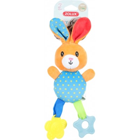 Zolux Dog Toy Rio Plush Rabbit For Puppy Blue