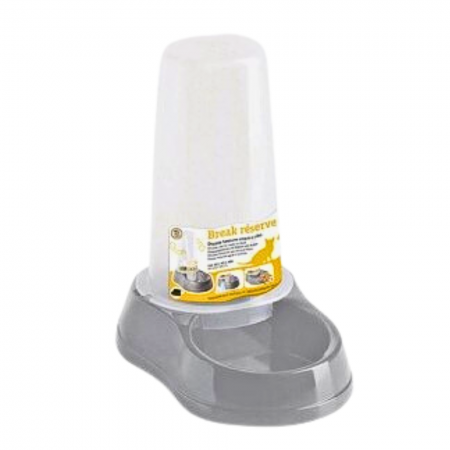 Zolux Pet Food & Water Dispenser NonSlip Grey 0.65L