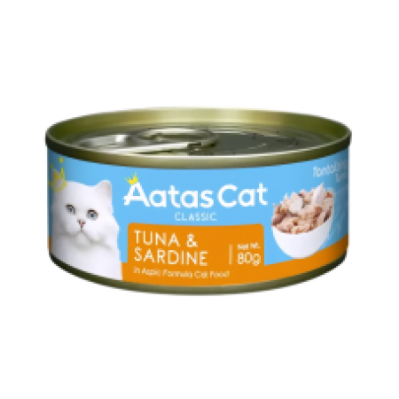 Aatas Cat Canned Food Tantalizing Tuna & Sardine 80g (24 Cans)