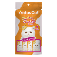 Aatas Cat Creme Puree Chicken with Chicken Liver 14g x 4's (3 Packs)
