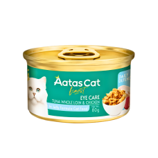 Aatas Cat Canned Food Finest Daily Defence Eye Care Tuna Whole Loin & Chic 80g