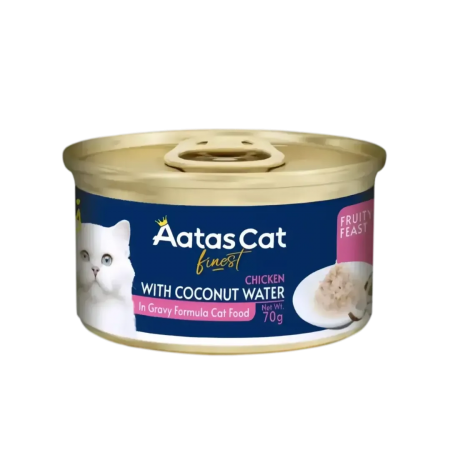 Aatas Cat Finest Fruity Feast Chicken with Coconut Water in Gravy Cat Canned Food 70g