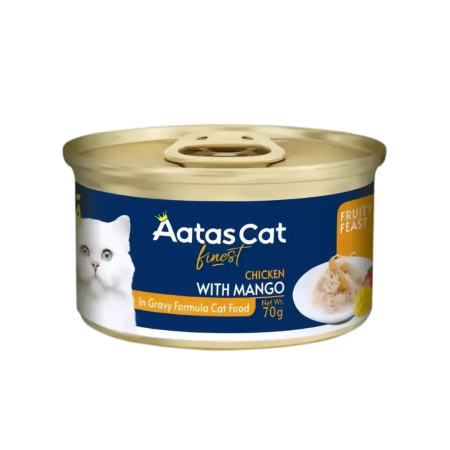 Aatas Cat Finest Fruity Feast Chicken with Mango in Gravy Cat Canned Food 70g