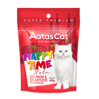 Aatas Cat Happy Time Hola Salmon & Seafood Cat Treats 60g