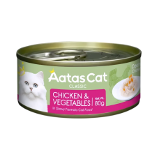 Aatas Cat Canned Food Creamy Chicken & Vegetables 80g
