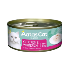 Aatas Cat Canned Food Creamy Chicken & Whitefish 80g