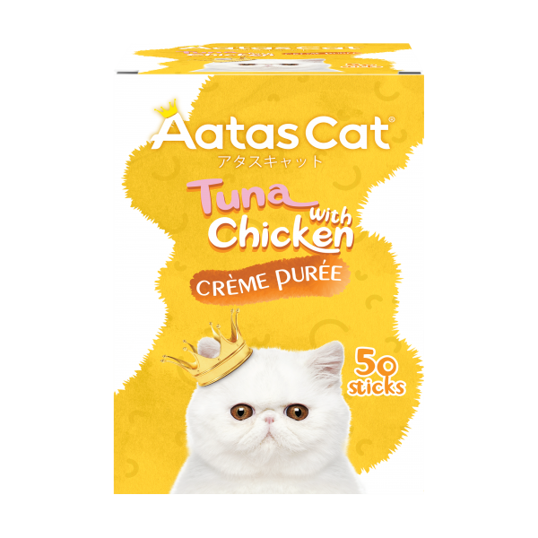 Aatas Cat Creme Puree Tuna with Chicken 14g x 50 Sachets