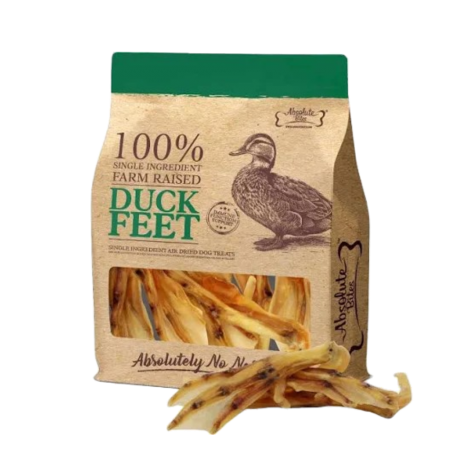 Absolute Bites Dogs Treats Chew Air Dried Duck Feet 16pcs