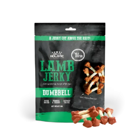 Absolute Holistic Dog Treat Jerky Lamb Dumbbell 100g x3