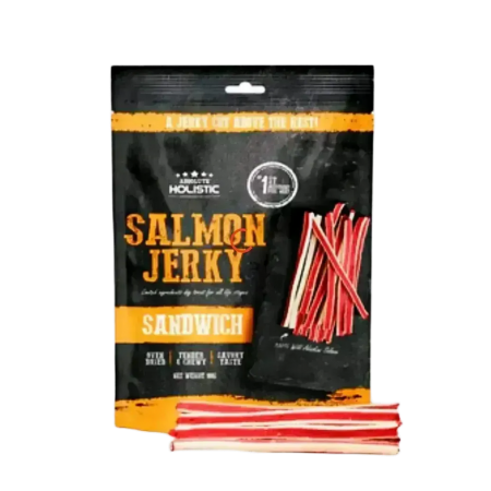 Absolute Holistic Dog Treat Jerky Salmon Sandwich 100g x 3
