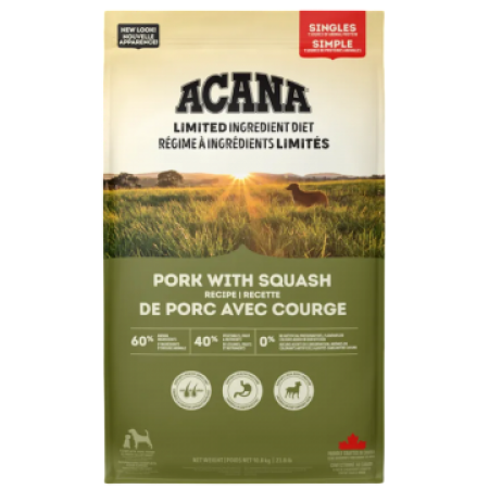 Acana Dog Dry Food Singles Yorkshire Pork  Recipe 11.4kg