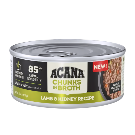 Acana Cat Canned Food Chunks In Broth Lamb & Kidney 155g