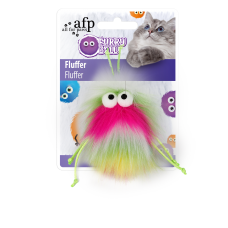 AFP Cat Toy Furry Ball Fluffer with Catnip Pink