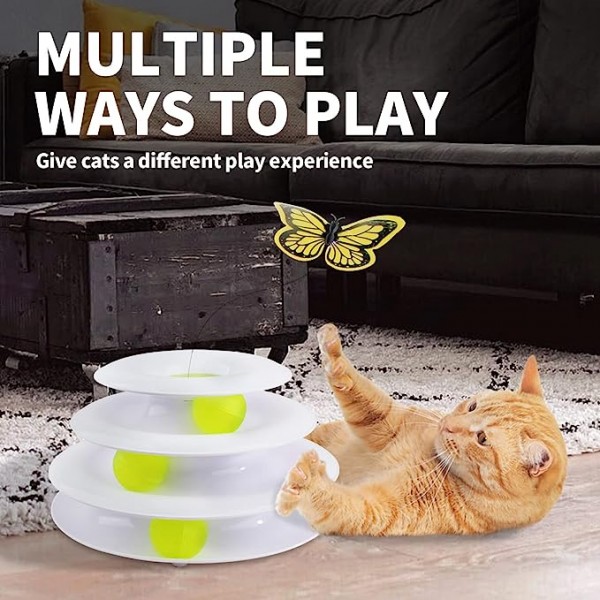 AFP Cat Toy Interactive Tower of Butterfly