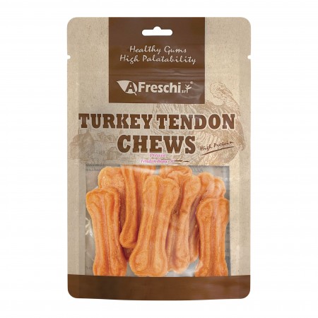 AFreschi Srl Turkey Chew Pressed Tendon Bone Dog Treat 110g (2 Packs)