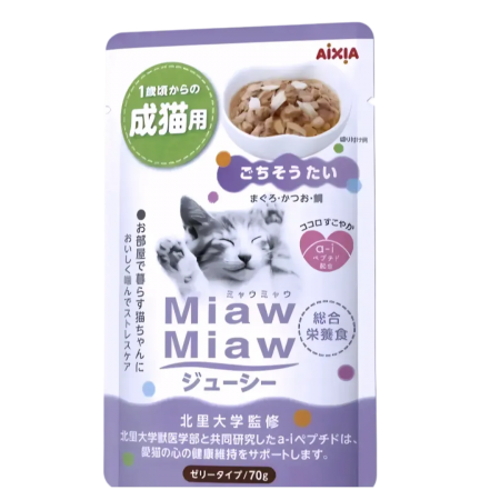 Aixia Cat Pouch Miaw Miaw Juicy Sea Bream 60g x12