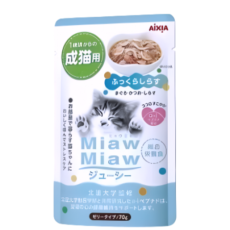 Aixia Cat Pouch Miaw Miaw Juicy Whitebait 60g x12