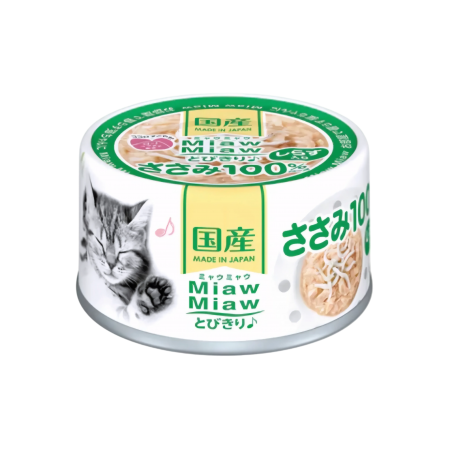 Aixia Canned Miaw Miaw Chic Fillet w/Whitebait 60g