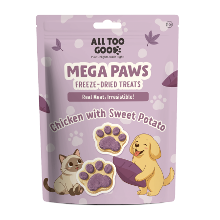 All Too Good Mega Paws Freeze-Dried Treats Chic w/Sweet Potato 54g (3 packs)