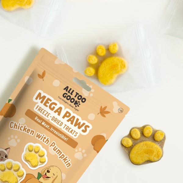All Too Good  Mega Paws Freeze-Dried Treats Chic w/Pumpkin 54g