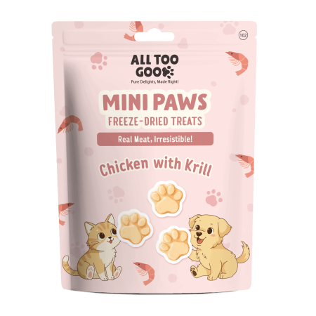 All Too Good Mini Paws Freeze-Dried Treats Chic w/Krill 54g