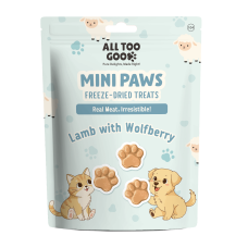 All Too Good Mini Paws Freeze-Dried Treats Lamb w/Wolfberry 54g All Too Good Mini Paws Freeze-Dried Treats Lamb w/Wolfberry 54g