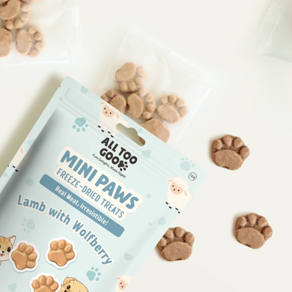 All Too Good  Mini Paws Freeze-Dried Treats Lamb w/Wolfberry 54g