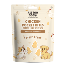 All Too Good Chicken Pocket Bites Freeze-Dried Treats Forest Trees 84g