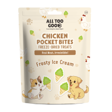 All Too Good Chicken Pocket Bites Freeze-Dried Treats Frosty Ice Cream 60g