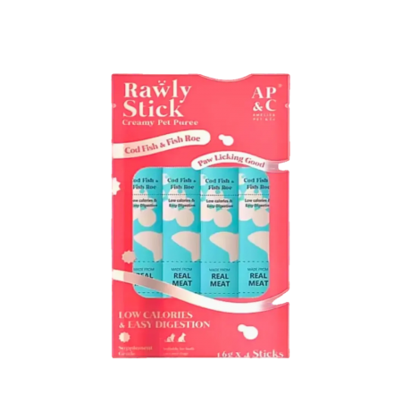 Amelisa Pet & Co Pets Rawly Stick Cod Fish & Fish Roe 4pcs