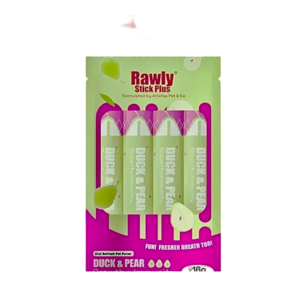 Amelisa Pet & Co Pets Rawly Stick Plus Duck & Pear 4pcs (6 packs)