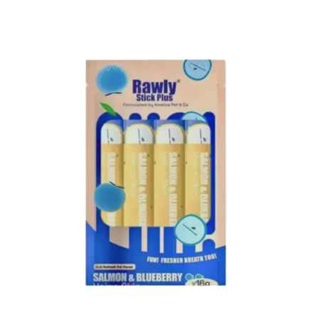 Amelisa Pet & Co Pets Rawly Stick Plus  Salmon & Blueberry 4 pcs