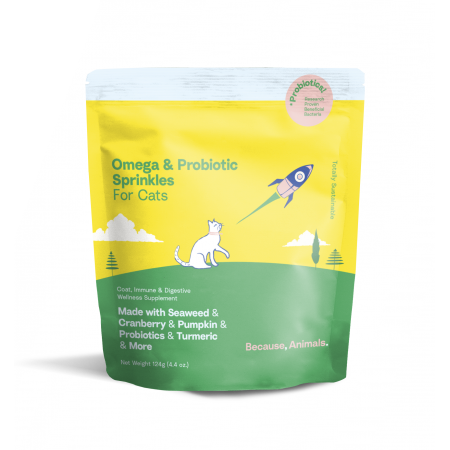 Because Animals Omega & Probiotic Sprinkles for Cats 124g