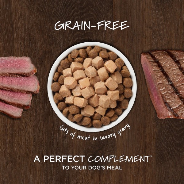 Instinct Healthy Cravings Grain-Free Real Beef Recipe in Savory Gravy Dog Wet Food Topper 3oz