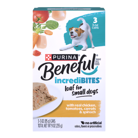 Beneful Dog Canned Food Chic & Spinach Pate 85gx3
