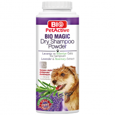 Bio PetActive Dry Shampoo Powder with Lavender & Rosemary Extract for Dogs 150g