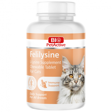 Bio PetActive Supplement Tablets Cat Felilysine L-Lysin Chewable 45g (90 Tabs)