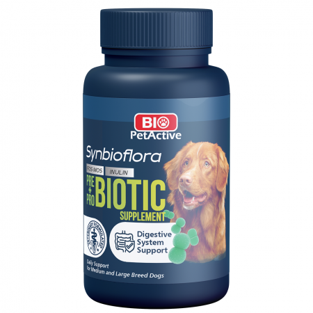 Bio PetActive Supplement Tablets Dog Synbioflora Prebiotic and Probiotic for Medium & Large Breed 60g (60 Tabs)