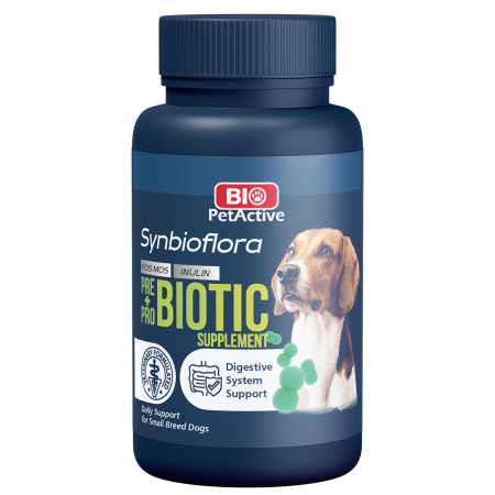 Bio PetActive Supplement Tablets Dog Synbioflora Prebiotic and Probiotic for Small Breed 30g (60 Tabs)