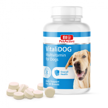 Bio PetActive Supplement Tablets Dog  VitaliDog Multivitamin 75g (150 Tabs)