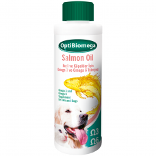 Bio PetActive OptiBiomega Salmon Oil Omega 3 & Omega 6 Supplement for Cats & Dogs 250ml