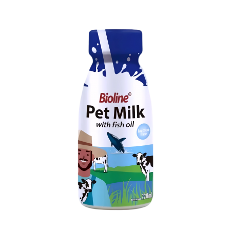 Bioline Dairy Milk Fish Oil Lactose-Free 220ml for Cats & Dogs