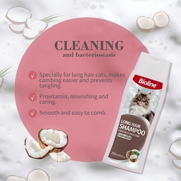 Bioline Shampoo Long Hair for Cats 250ml
